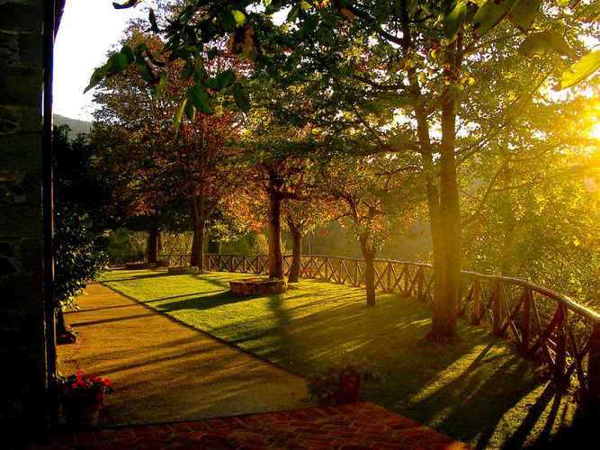 Il giardino che circonda l'agriturismo
